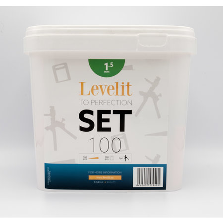 LEVELIT 100 SPACER CLIPS 1.5MM + 100 CALES + PINCE