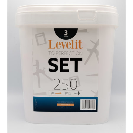 LEVELIT 250 SPACER CLIPS 3MM + 250 CALES + PINCE