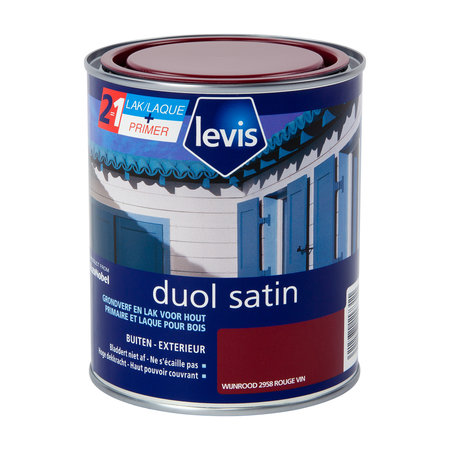 LEVIS DUOL HOUT BUITEN SATIN 0,75L WIJNROOD 2958