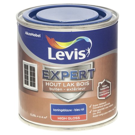 LEVIS EXPERT LAK BUITEN HIGH GLOSS 0,25L KONINGSBLAUW 6845
