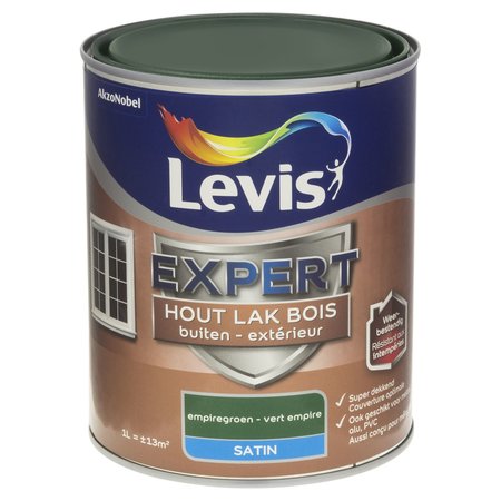LEVIS EXPERT LAK EXTÉRIEUR SATIN 1L VERT EMPIRE 5834