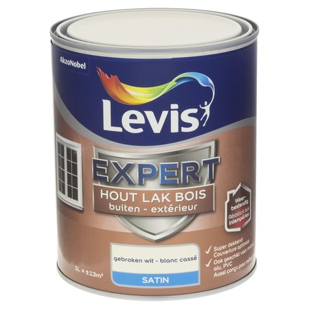 LEVIS EXPERT LAK EXTÉRIEUR SATIN 1L BLANC CASSE 1250