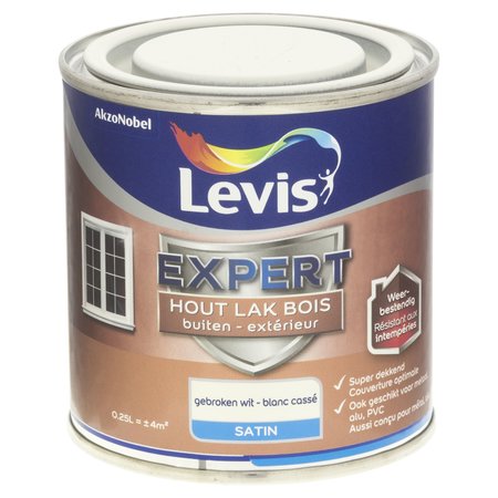 LEVIS EXPERT LAK EXTÉRIEUR SATIN 0,25L BLANC CASSE 1250
