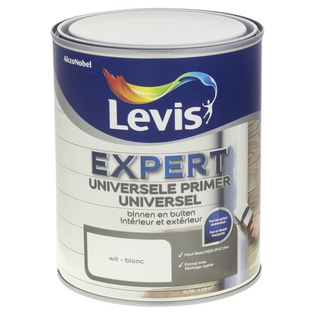 LEVIS EXPERT PRIMER UNIVERSEL INTÉRIEUR/EXTÉRIEUR 0,75L BLANC 0001