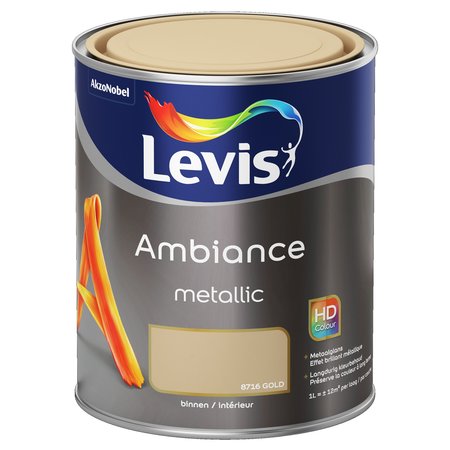 LEVIS AMBIANCE MUR METALLIC 1L GOLD 8716