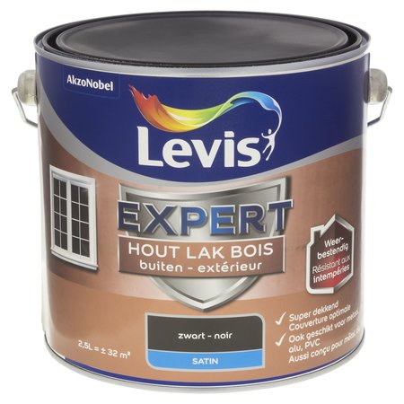 LEVIS EXPERT LAK EXTÉRIEUR SATIN 2,5L NOIR 7900