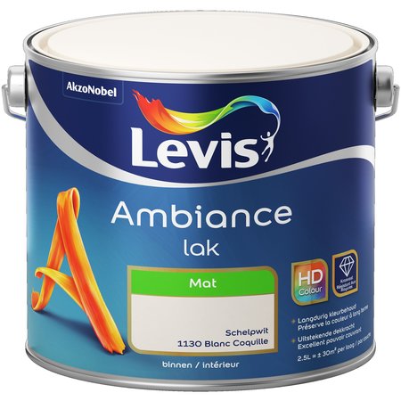 LEVIS AMBIANCE LAK MAT 2,5L BLANC COQUILLE 1130