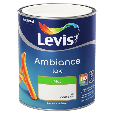 LEVIS AMBIANCE LAK MAT 0,75L BLANC 0001