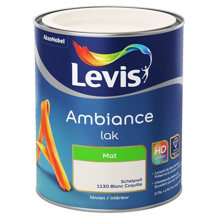 LEVIS AMBIANCE LAK MAT 0,75L BLANC COQUILLE 1130