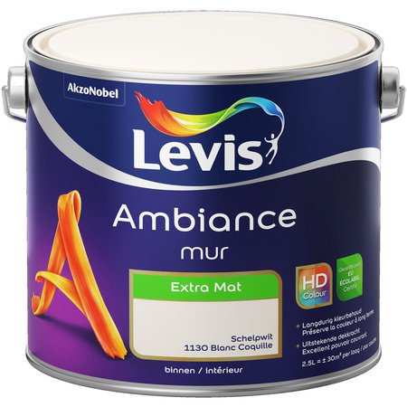 LEVIS AMBIANCE MUR EXTRA MAT 2,5L BLANC COQUILLE 1130