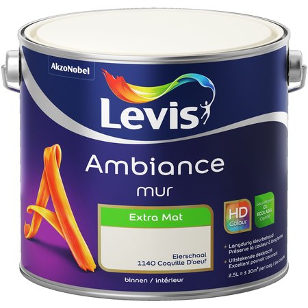 LEVIS AMBIANCE MUR EXTRA MAT 2,5L COQUILLE D'OEUF 1140