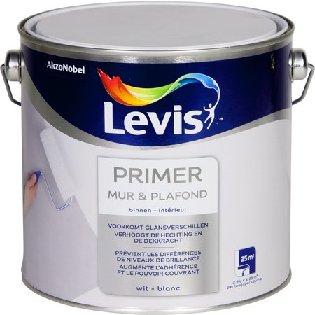 LEVIS PRIMER MUR & PLAFOND 2,5L WIT