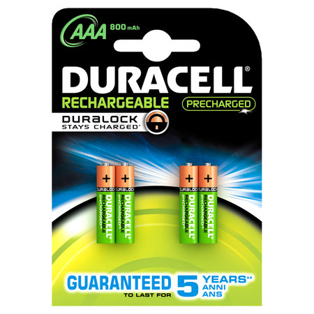 DURACELL PILE NI-MH STAYCHARGED AAA 800MAH 4X