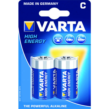 VARTA BATTERIJ HIGH ENERGY C 1.5V 2X
