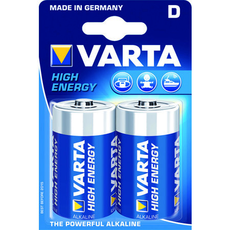 VARTA BATTERIJ HIGH ENERGY D 1.5V 2X