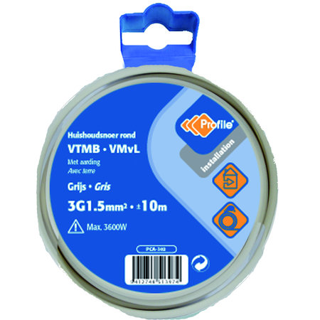 VTMB 3G1.5 GRIJS 10 BLISTER