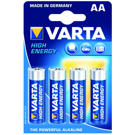 VARTA BATTERIJ HIGH ENERGY AA 1.5V 4X