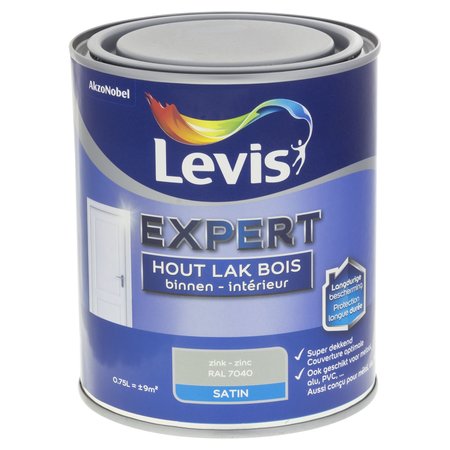 LEVIS EXPERT LAK INTÉRIEUR SATIN 0,75L ZINC 7531