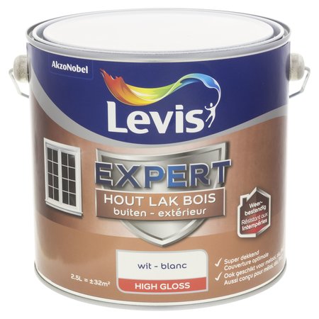 LEVIS EXPERT LAK BUITEN HIGH GLOSS 2,5L WIT 0001