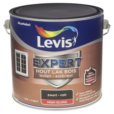 LEVIS EXPERT LAK BUITEN HIGH GLOSS 2,5L ZWART 7900