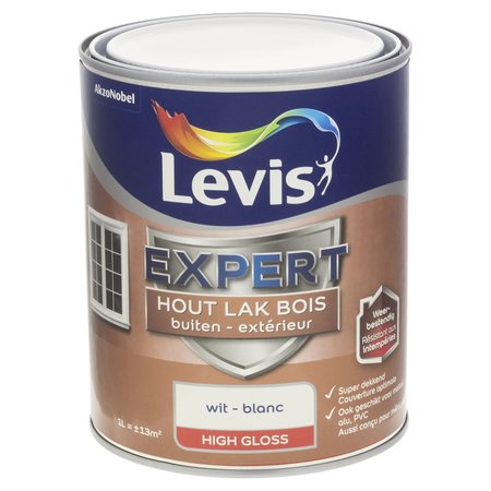LEVIS EXPERT LAK EXTÉRIEUR HIGH GLOSS 1L BLANC 0001
