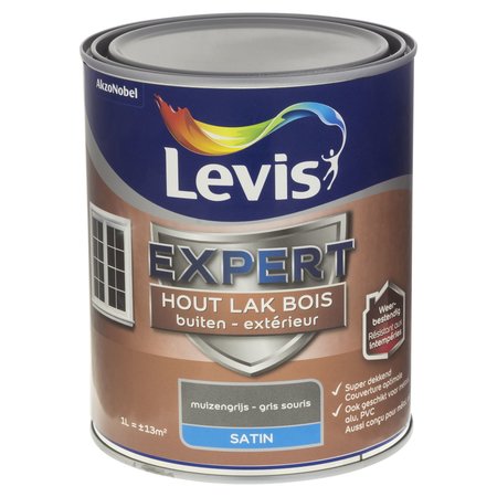 LEVIS EXPERT LAK EXTÉRIEUR SATIN 1L GRIS SOURIS 7620
