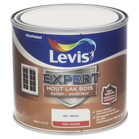 LEVIS EXPERT LAK BUITEN HIGH GLOSS 0,5L WIT 0001