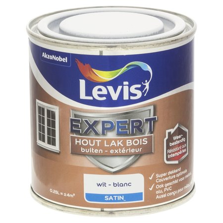 LEVIS EXPERT LAK BUITEN SATIN 0,25L WIT 0001