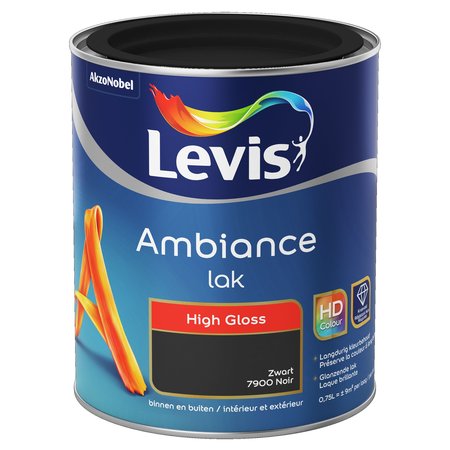 LEVIS AMBIANCE LAK HIGH GLOSS 0,75L STILETTO BLACK 7900