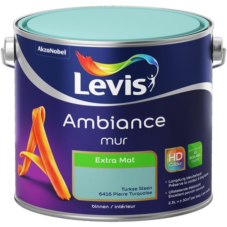 LEVIS AMBIANCE MUR EXTRA MAT 2,5L PIERRE TURQUOISE 6416