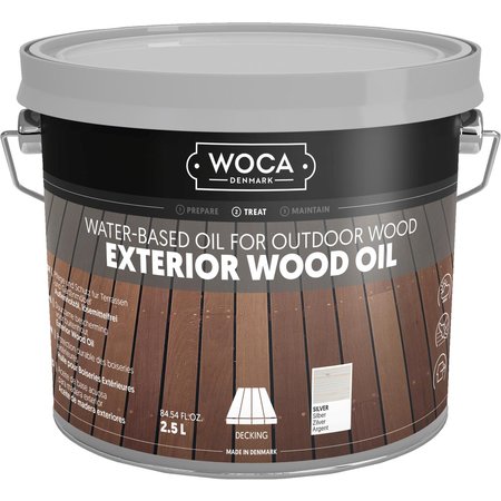 WOCA EXTERIOR OIL EXCLUSIVE - ARGENT -  2.5 LITRES