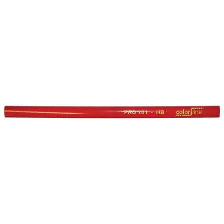 "Crayon de menuisier ""PRO 101"", forme ovale, laqué rouge - 30 cm - par pc"
