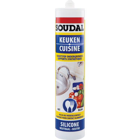 SOUDAL NEUTRALE SILICONE FOODSAFE WIT 300ML