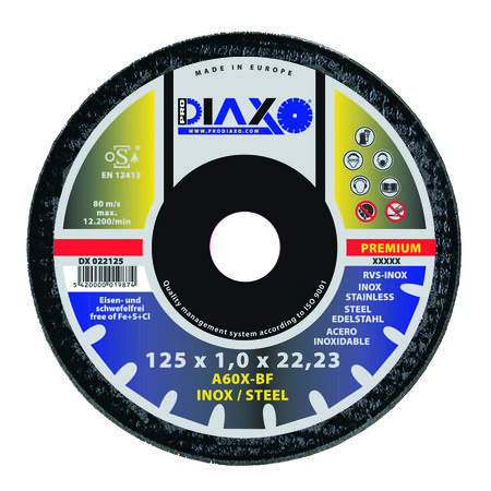 Disque abrasif INOX Ø 115 x 1,0 mm A60X-BF / Premium Construction