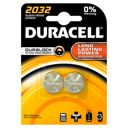 DURACELL PILE BOUTON DL2032 LITHIUM 3V 2X