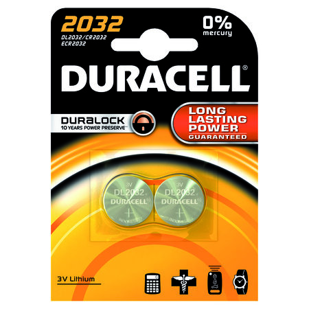DURACELL PILE BOUTON DL2032 LITHIUM 3V 2X