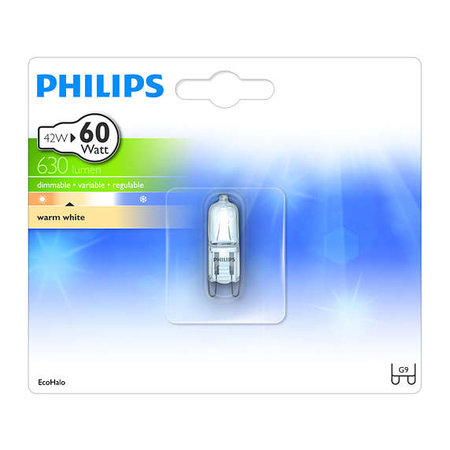 PHILIPS LAMP ECOHALO CAPSULE 42W G9 230V CL.1BL/10