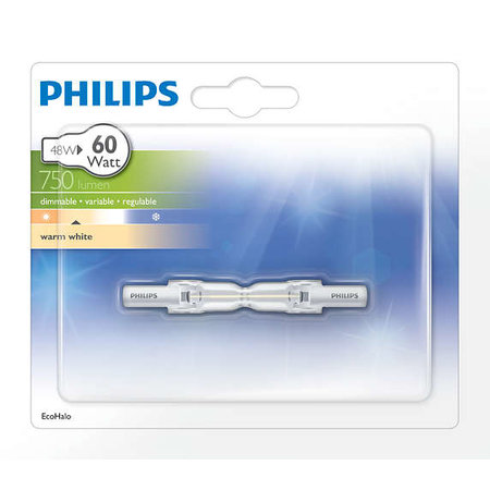 PHILIPS LAMP ECOHALO 78MM 2Y 48W R7S 230V 1BC/10