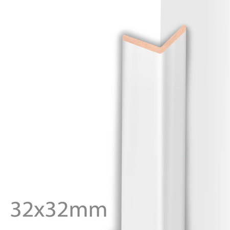 HDM MOULURE D'ANGLE 32X32 SUPER BLANC MAT 2.60M