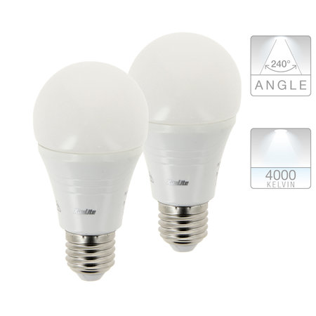 2-PACK LAMPEN A60  806 LM (=60W) E27 / 240° / 4000K