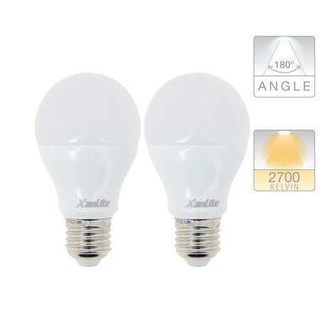 2-PACK LAMPEN A60  1055 LM (=75W) E27 / 180° / 2700K