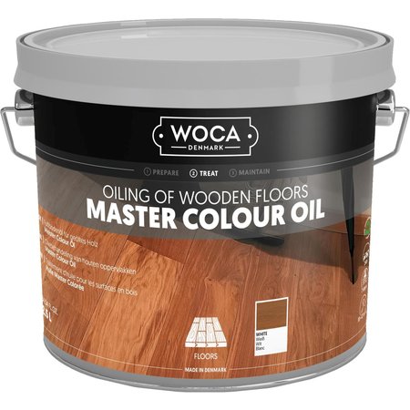 WOCA MASTER FLOOR OIL - VOC FREE - WIT (7%) - 2.5 LITER