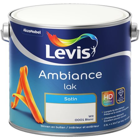 LEVIS AMBIANCE LAK SATIN 2,5L BLANC 0001