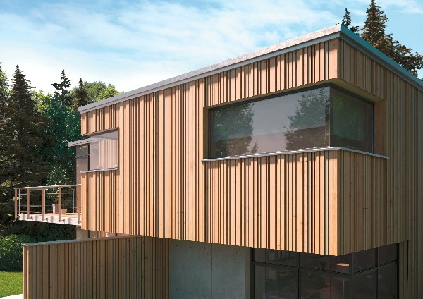 Houten gevelbekleding